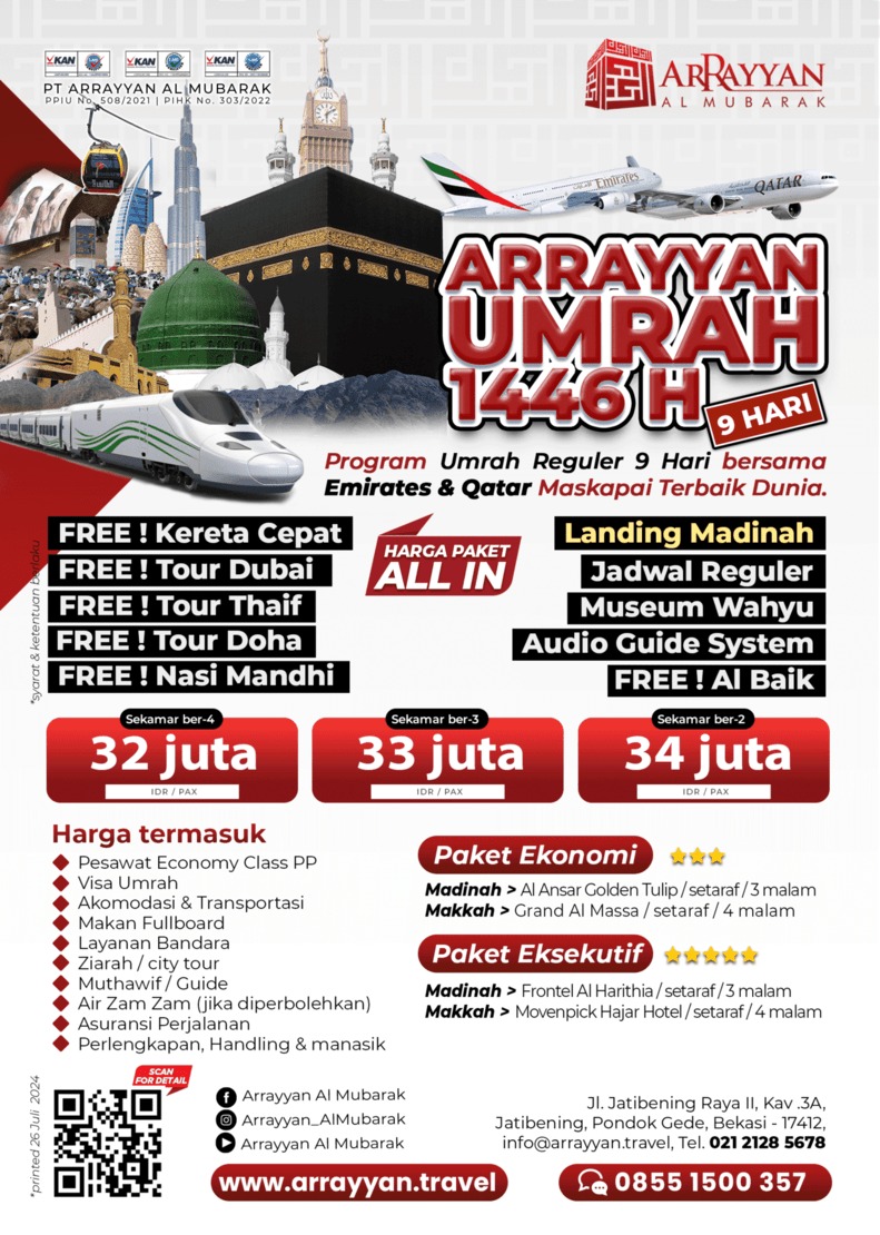 Umrah Reguler 25 Januari 2025